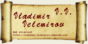 Vladimir Velemirov vizit kartica